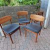 Fire spisestole, teak