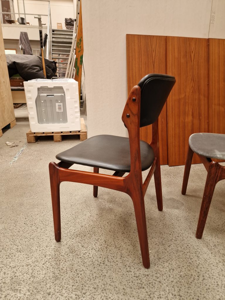 3 stk spisestole i massiv palisander, Erik Buch model OD49