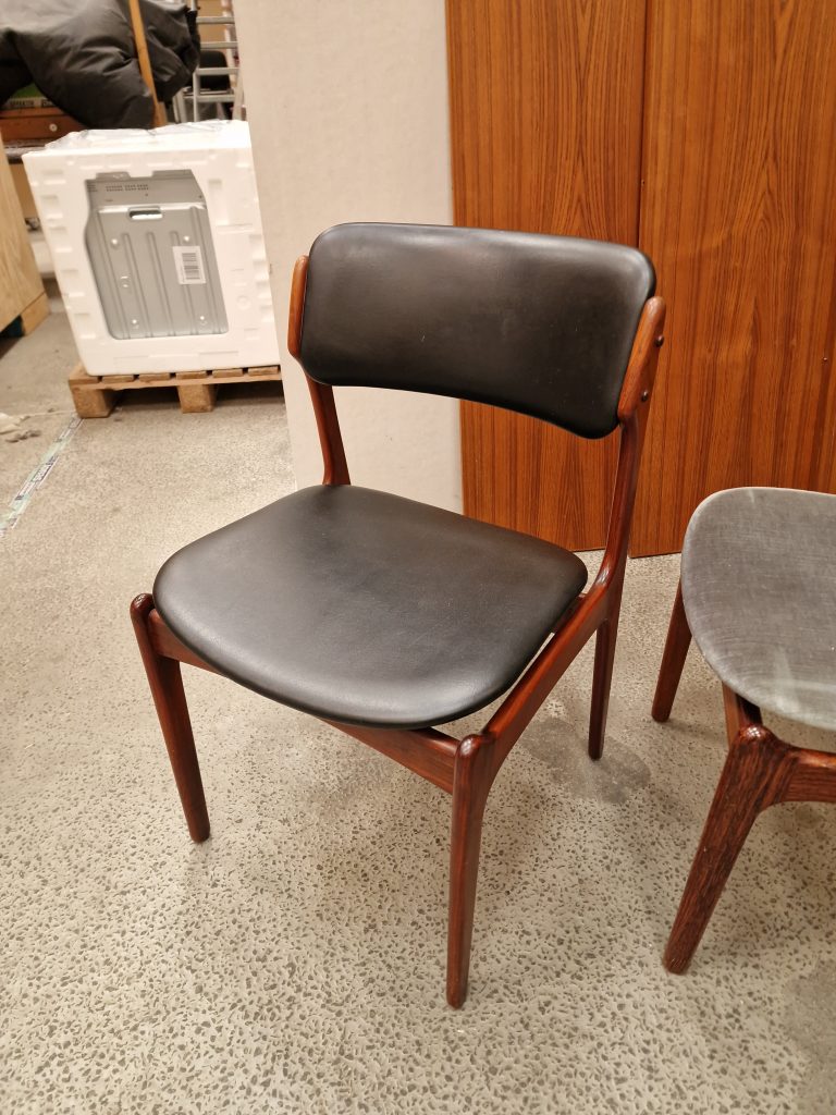 3 stk spisestole i massiv palisander, Erik Buch model OD49