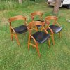 4 spisestole af massiv teak