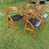 4 spisestole af massiv teak