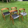 4 spisestole af massiv teak