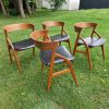 4 spisestole af massiv teak