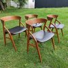 4 spisestole af massiv teak