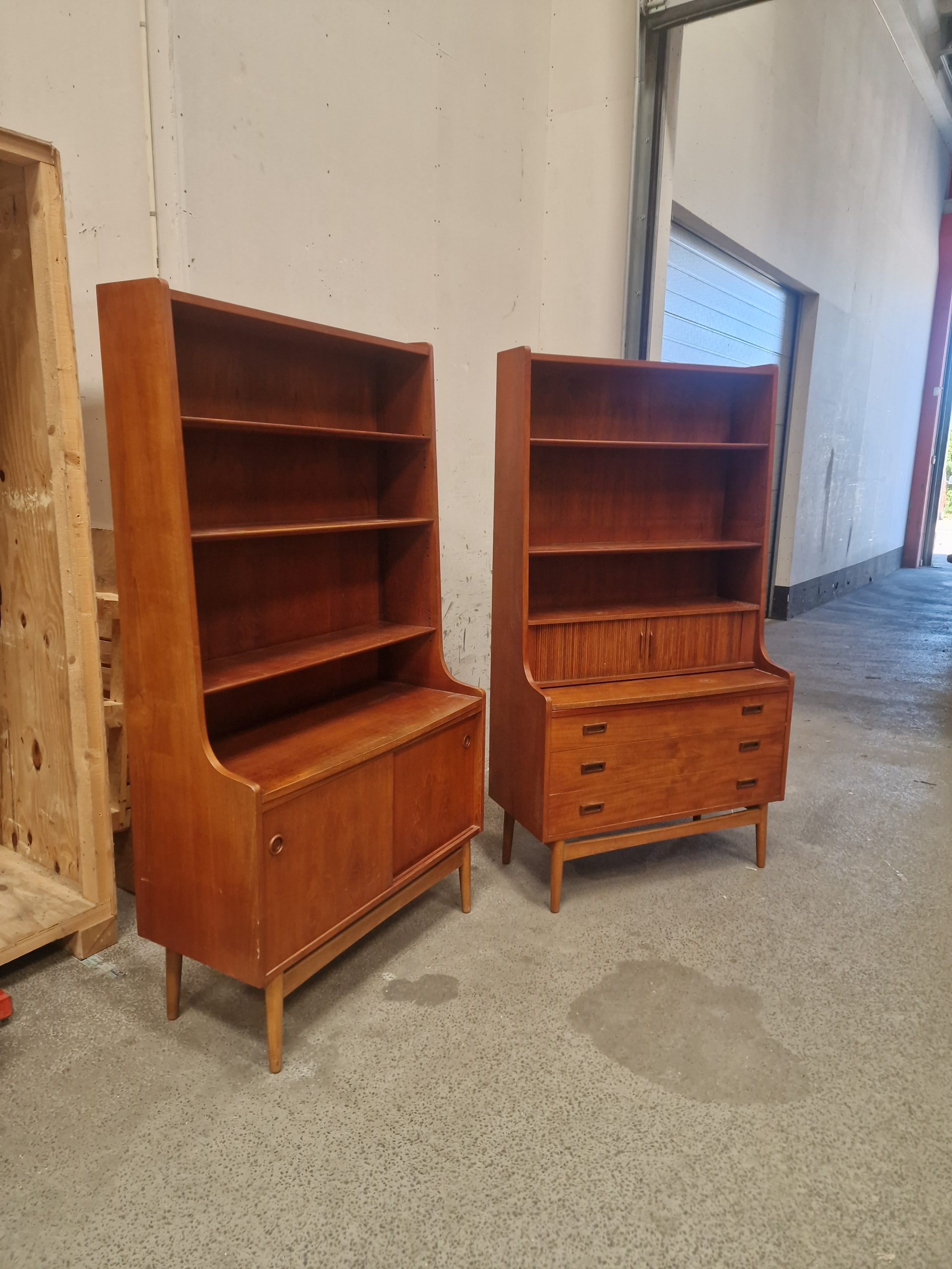 2 stk Bornholmerreoler i teak, Nexø, Johannes Sorth