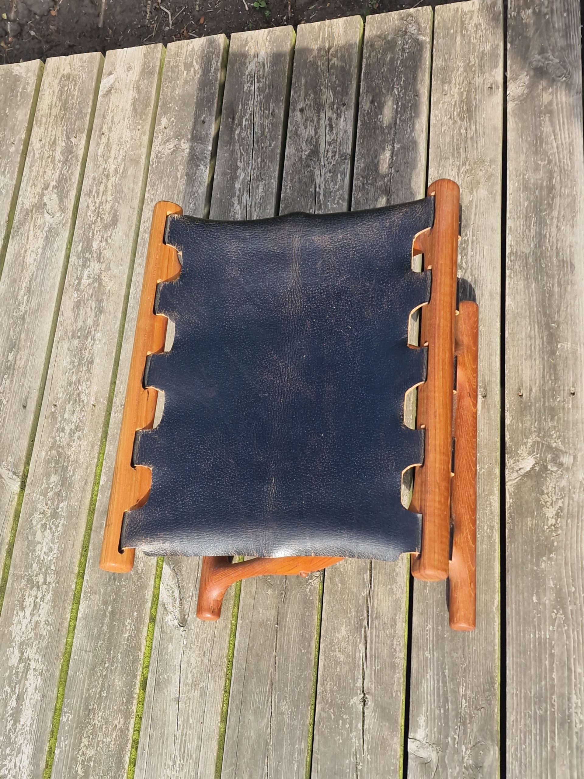 Skammel, massiv teak, Guldhøj