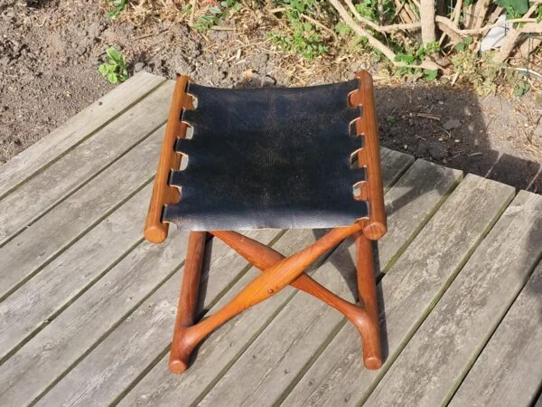 Model PH 41, Poul Hundevad Skammel, massiv teak, Guldhøj — billede 8