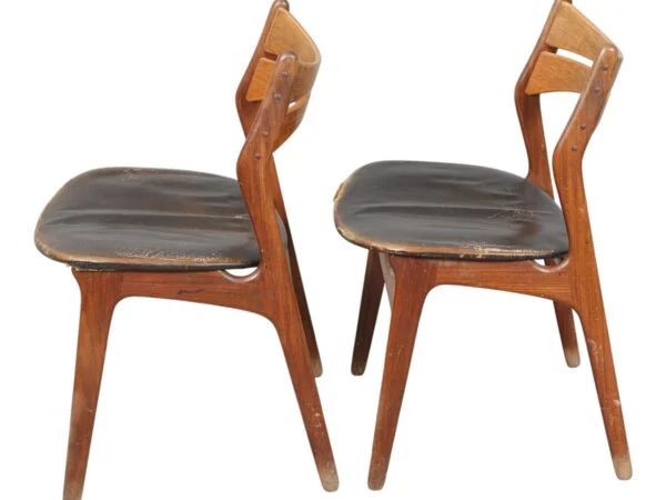 Erik Buch Erik Buch stole, model 310 – teak med sort læder — billede 8