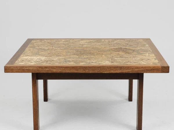 Højdejusterbart sofabord i wengé og kork, Danmark ca. 1970’erne — billede 6