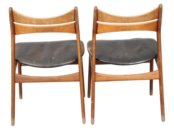 Erik Buch Erik Buch stole, model 310 – teak med sort læder — billede 7