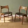 Erik Buch stole, model 310 – teak med sort læder