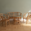 Bambusmøblement, 1980’erne – sofa, lænestole og sofabord