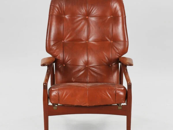 John Boné John Boné lænestol i teak og læder, 1960’erne — billede 6