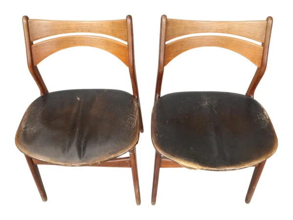 Erik Buch Erik Buch stole, model 310 – teak med sort læder — billede 6