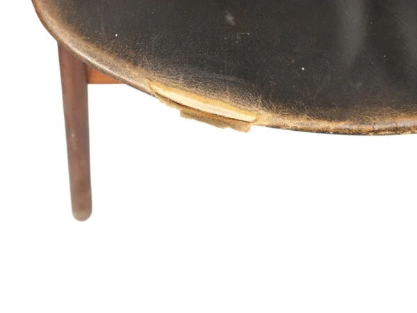 Erik Buch stole, model 310 – teak med sort læder