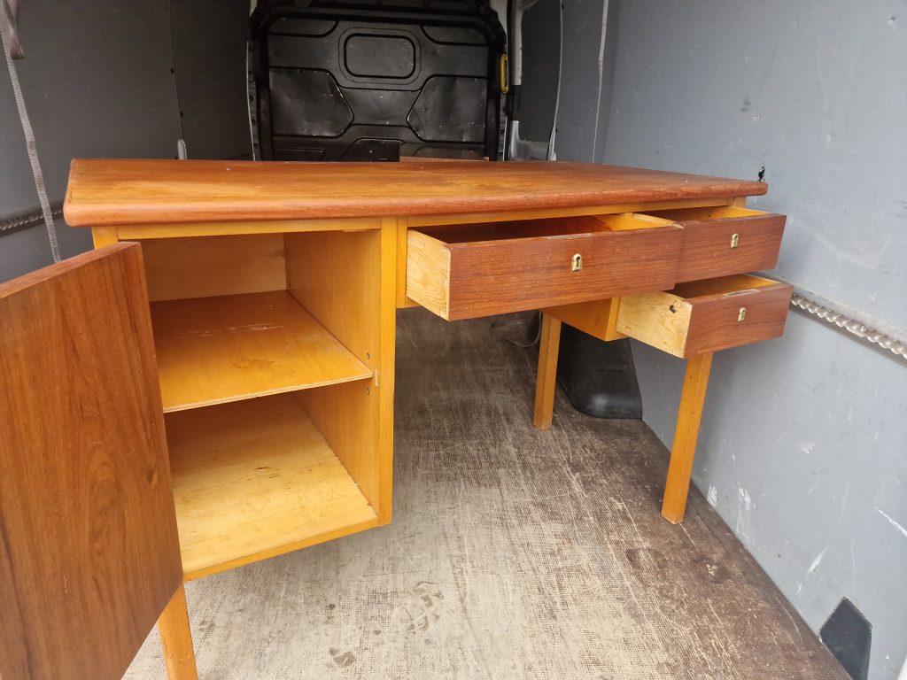 Skrivebord i teak og bøg — billede 10