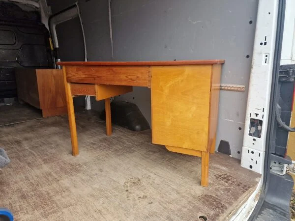 Skrivebord i teak og bøg — billede 8
