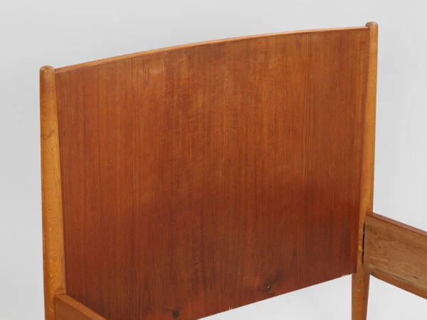 Et par senge i eg, teak og stråflet, ca. 1960’erne — billede 4