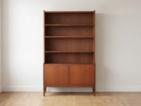 Dansk Snedkermester Dansk Snedkermester. Bogreol af eg og teak med underskab, Danmark, 1950/1960’erne. — billede 2