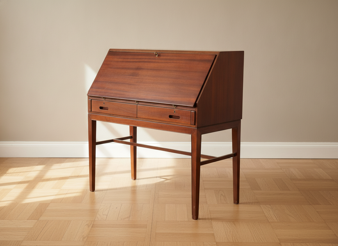Kai Winding sekretær i mahogni og eg, ca. 1950