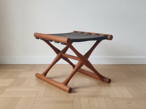 Skammel, massiv teak, Guldhøj