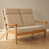 Juul Kristensen Topersoners sofa i massiv eg, Juul Kristensen, 1960/70’erne