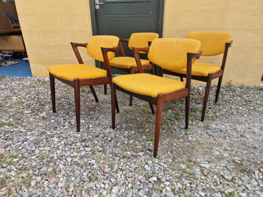 Kai Kristiansen, model 42 Fire spisestole i massiv palisander, model 42 af Kai Kristiansen — billede 11