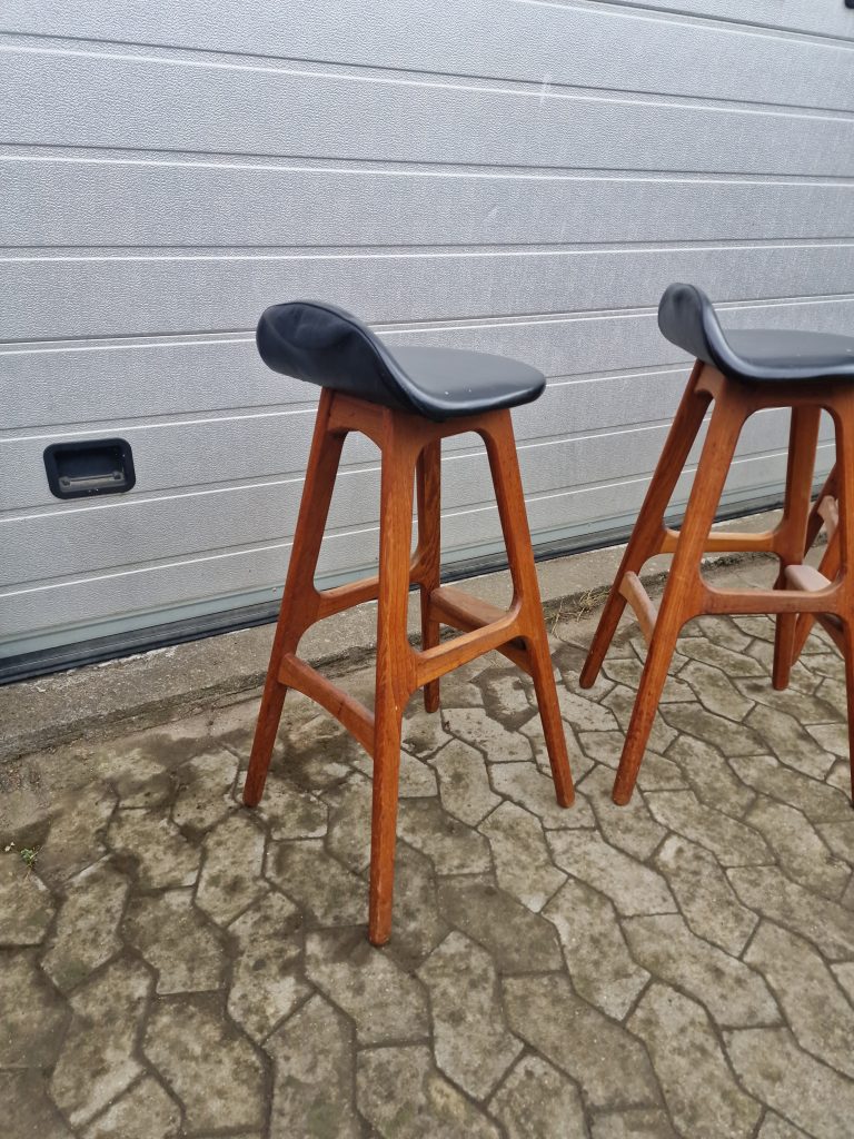 Erik Buch model OD61 4 stk barstole i massiv teak af Erik Buch model OD61 — billede 2