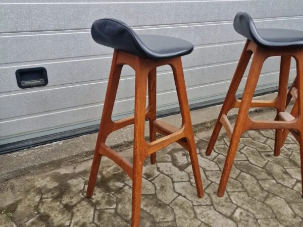 4 stk barstole i massiv teak af Erik Buch model OD61
