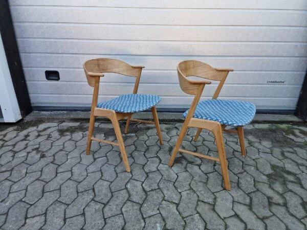 2 x spisestole i massiv teak, Kai Kristansen model 32