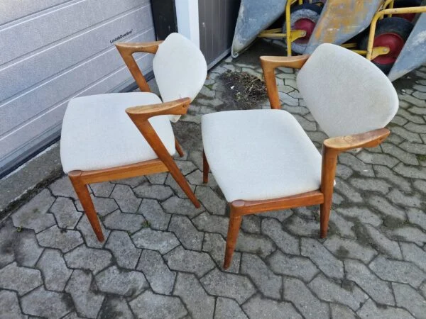 Kai Kristiansen model 42 6 stk spisestole, Kai Kristiansen model 42 i massiv teak til ompolstring og reparation — billede 3