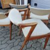Kai Kristiansen model 42 6 stk spisestole, Kai Kristiansen model 42 i massiv teak til ompolstring og reparation — billede 2