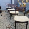 Fire spisestole i bejdset egetræ