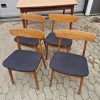 Mosbøl Fire spisestole med rygstykke af teak, Mosbøl — billede 4