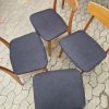 Mosbøl Fire spisestole med rygstykke af teak, Mosbøl — billede 2