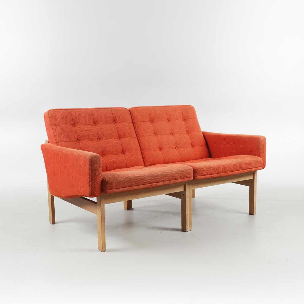 TORBEN LIND & OLE GJERLØV-KNUDSEN. France & Søn. To-personers “Moduline” sofa af eg, 1960’erne.