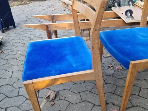4 spisebordsstole i massiv egetræ