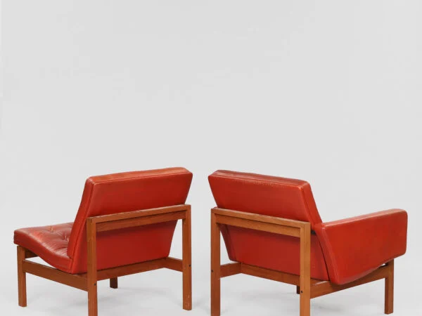 Ole Gjerløv-Knudsen & Torben Lind, France & Søn OLE GJERLØV-KNUDSEN & TORBEN LIND. ‘Moduline’. Sæt loungemøbler af teak og læder, France & Søn, Danmark. (5). — billede 13