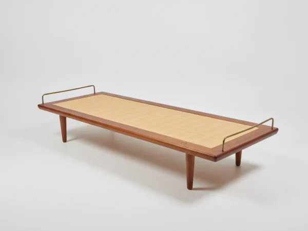 “GE19” daybed af teak med messingbøjler, Getama
