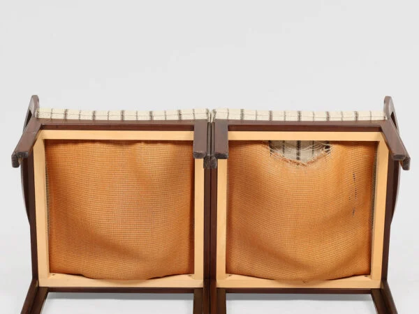 ILLUM WIKKELSO. To-pers. sofa samt lænestol af mahogni, ‘Model Plexus’. CFC Silkeborg, Danmark (2).