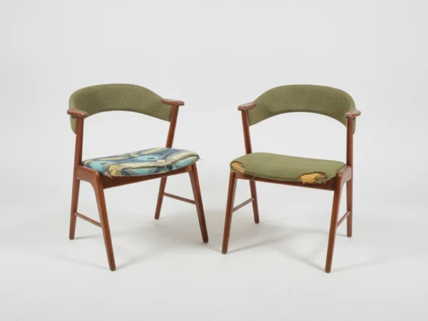 2 stk spisestole i teak, Kai Kristiansen model 32