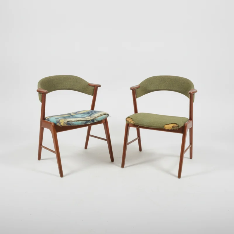 2 stk spisestole i teak, Kai Kristiansen model 32