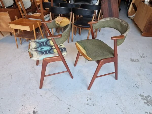 2 stk spisestole i teak, Kai Kristiansen model 32