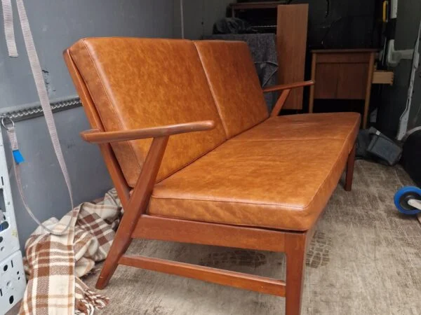 2-personers sofa, cognacfarvet læder