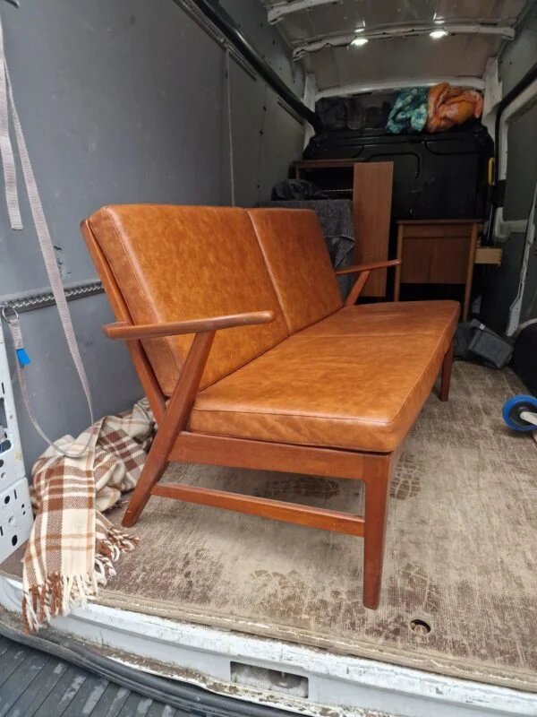 2-personers sofa, cognacfarvet læder