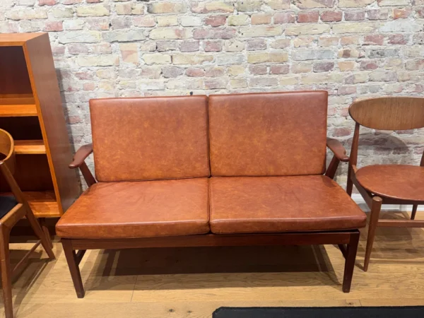 2-personers sofa, cognacfarvet læder