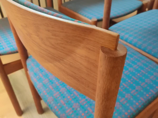 Spisebordsstole i massiv egetræ, 6 stk.