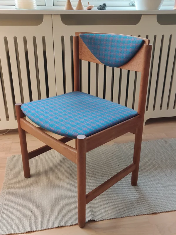 Spisebordsstole i massiv egetræ, 6 stk.